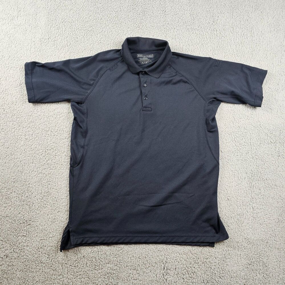 5.11 Tactical Shirt Mens Large Polo Black Stretch Enforcement Pockets Breathable